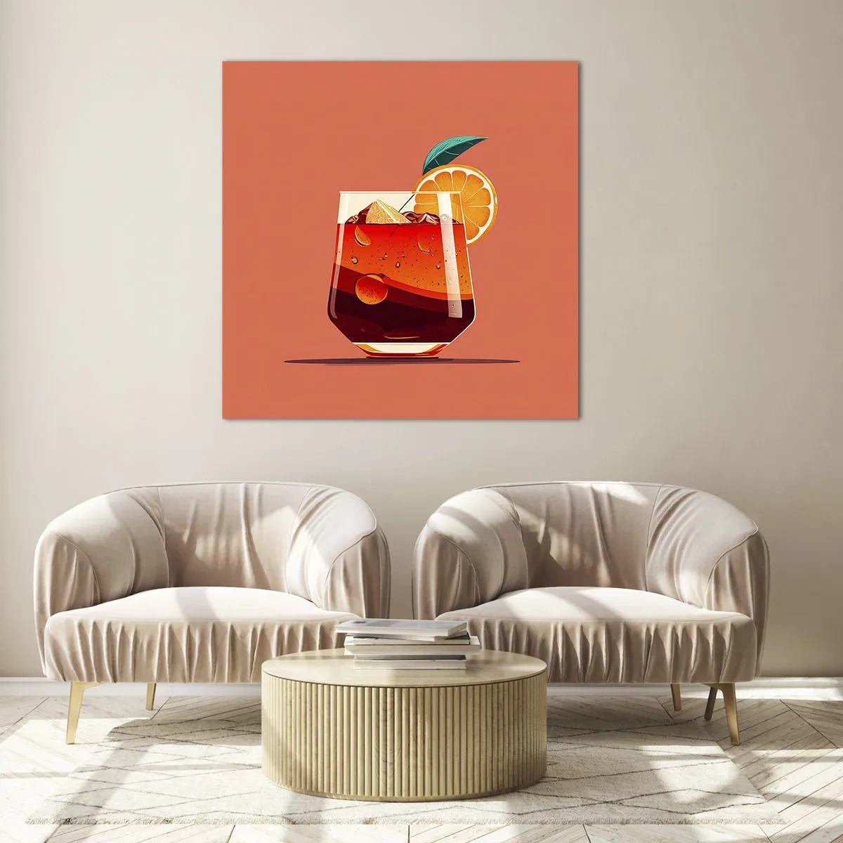 Quadro su vetro - Rinfresco estivo - 50x50 cm