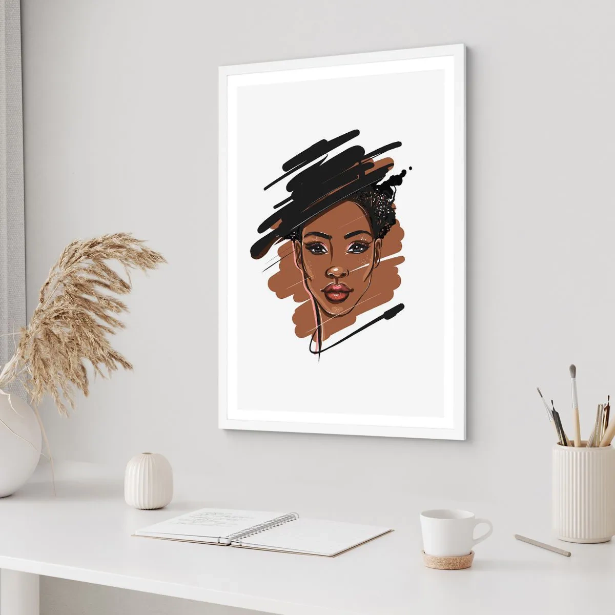 Poster in cornice bianca - Dolce come la cioccolata - 50x70 cm