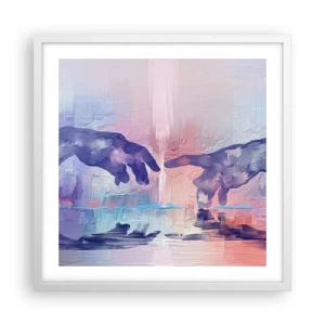 Poster in cornice bianca - La scintilla divina della vita - 50x50 cm