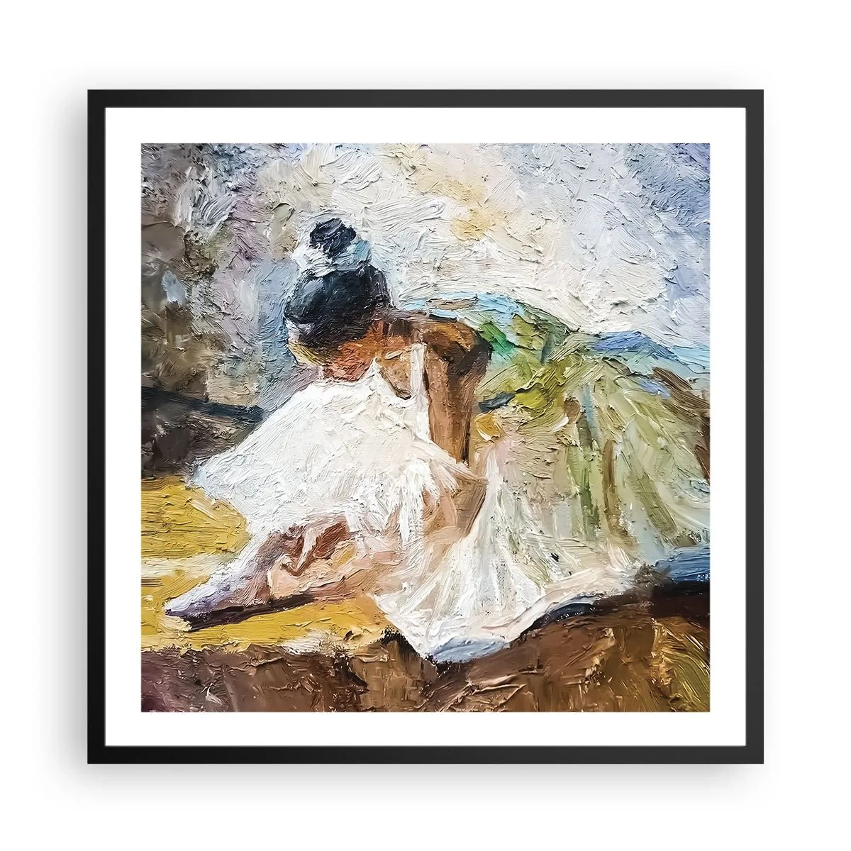 Poster in cornice nera - Dal quadro di Degas - 60x60 cm