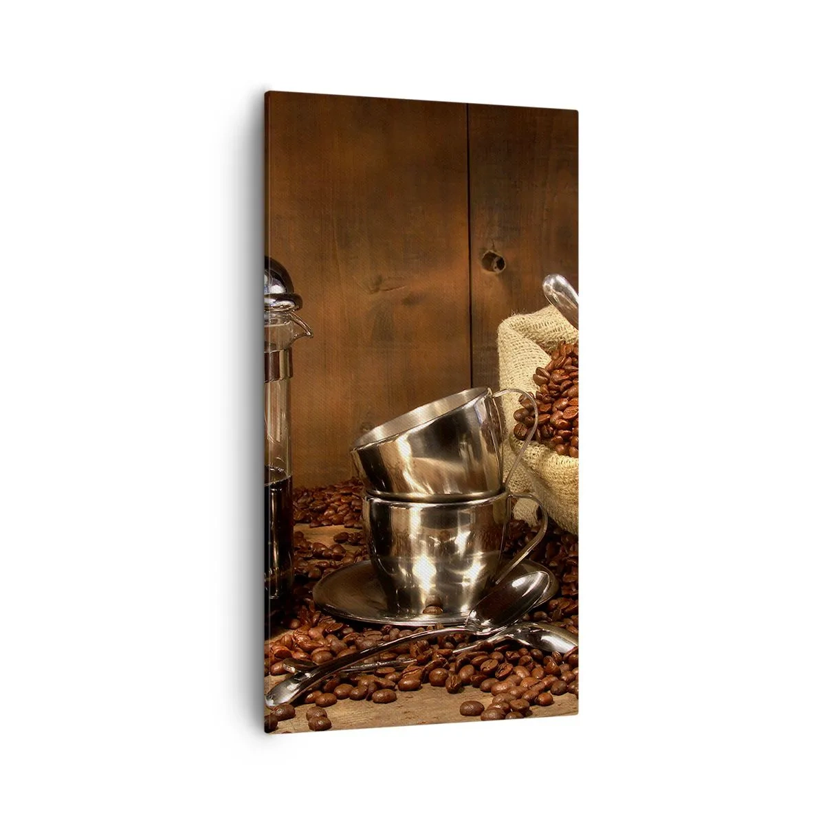 Quadro su tela - Stampe su Tela - Magia del caffè: aroma e sapore - 55x100 cm