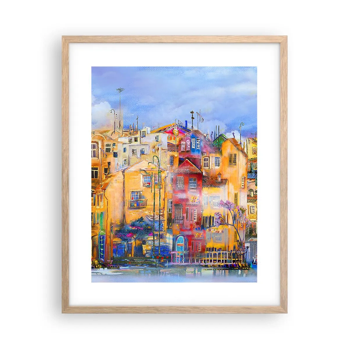 Poster in cornice rovere chiaro - Siamo insieme - 40x50 cm