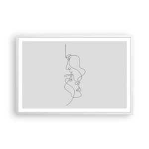 Poster in cornice bianca - Il calore dei desideri malinconici - 91x61 cm