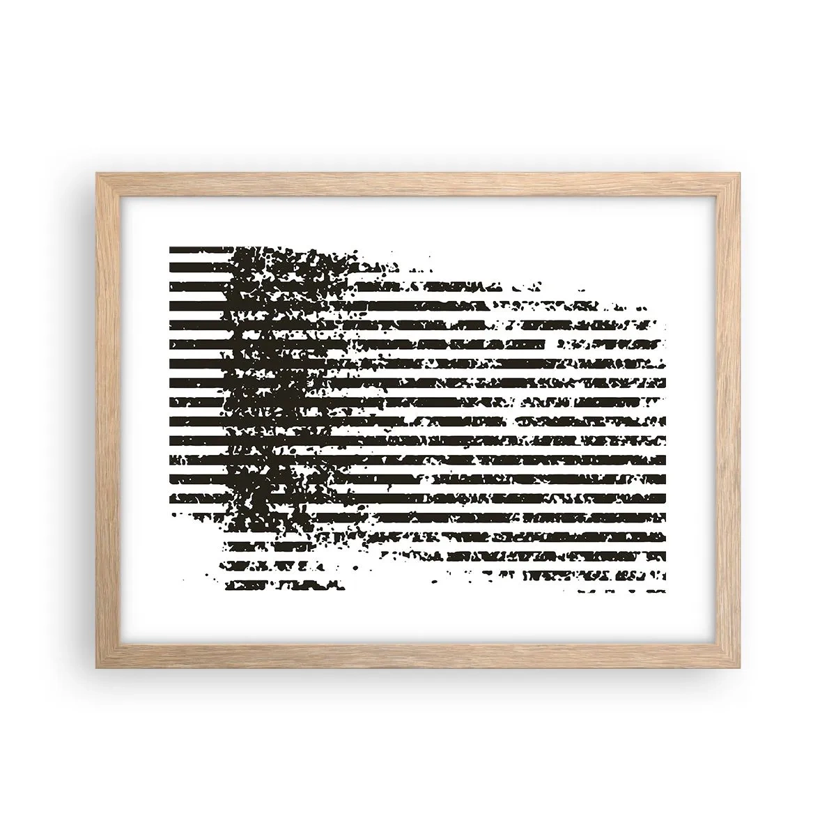 Poster in cornice rovere chiaro - Ritmo e rumore - 40x30 cm