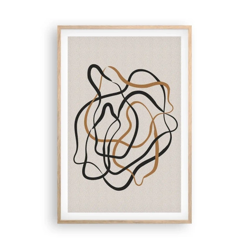 Poster in cornice rovere chiaro - Tutto è andato storto - 61x91 cm