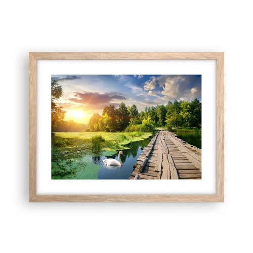 Poster in cornice rovere chiaro - Estate, estate ovunque - 40x30 cm