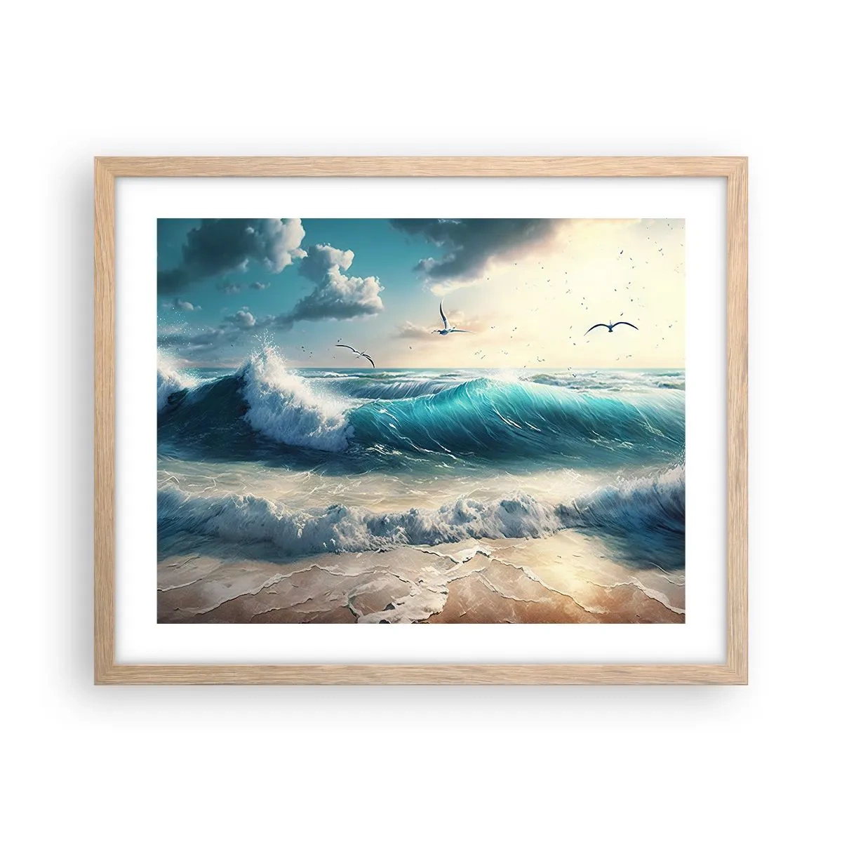 Poster in cornice rovere chiaro - Mormora solo per te - 50x40 cm