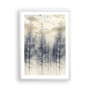 Poster in cornice bianca - Lo spirito della foresta - 50x70 cm