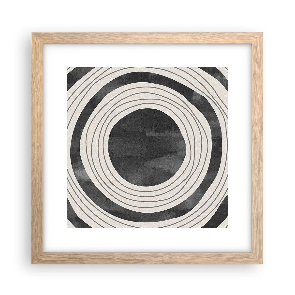 Poster in cornice rovere chiaro - Proprio al centro - 30x30 cm