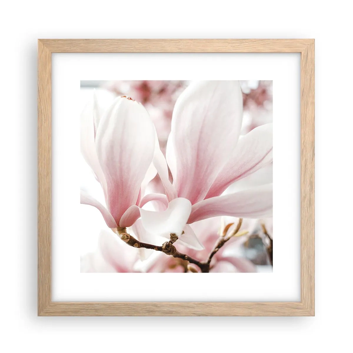 Poster in cornice rovere chiaro - Tenerezza senza fine - 30x30 cm