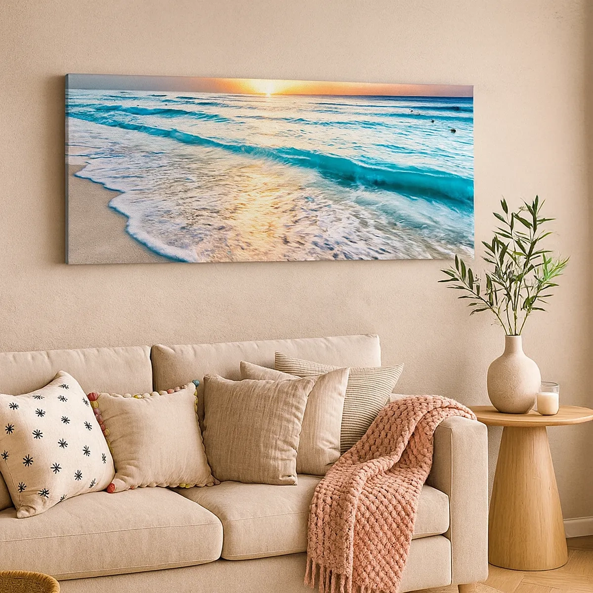 Quadro su tela - Stampe su Tela - Tramonto sul mare - 30x30 cm