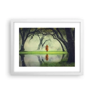 Poster in cornice bianca - In cammino verso l'illuminazione - 40x30 cm