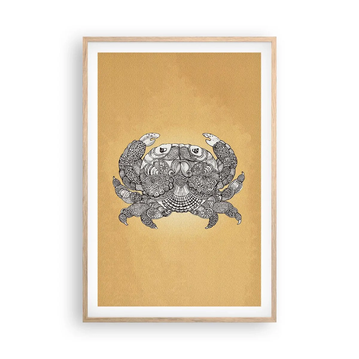 Poster in cornice rovere chiaro - I racconti del granchio - 61x91 cm