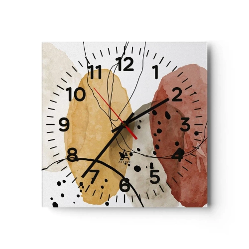 Orologio da parete - Orologio in Vetro - Come aria leggera e trasparente - 30x30 cm