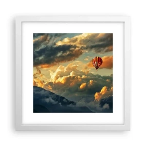 Poster in cornice bianca - Volo perché voglio - 30x30 cm