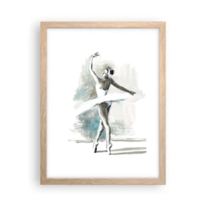 Poster in cornice rovere chiaro - Tramutata in un cigno - 30x40 cm