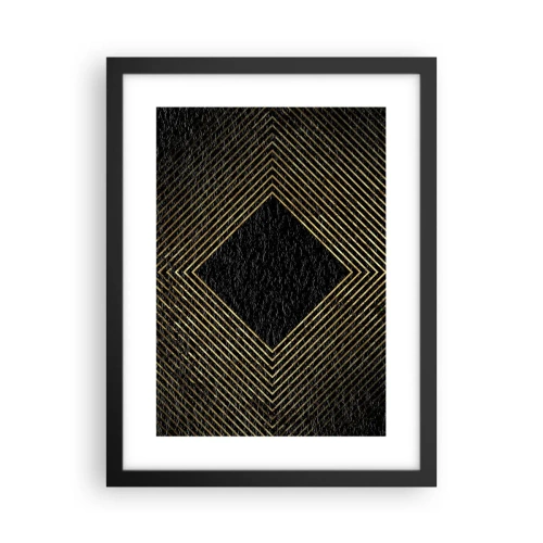 Poster in cornice nera - Geometria in stile glamour - 30x40 cm