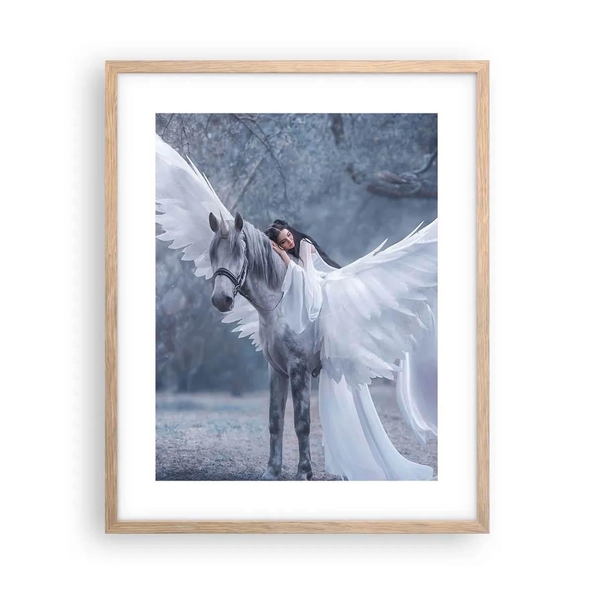 Poster in cornice rovere chiaro - Momento ispirato - 40x50 cm