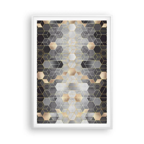 Poster in cornice bianca - Composizione di diamante - 70x100 cm