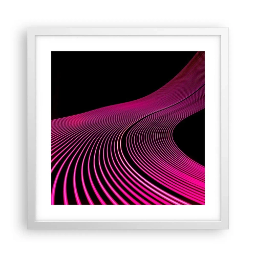 Poster in cornice bianca - Il viale della luce - 40x40 cm