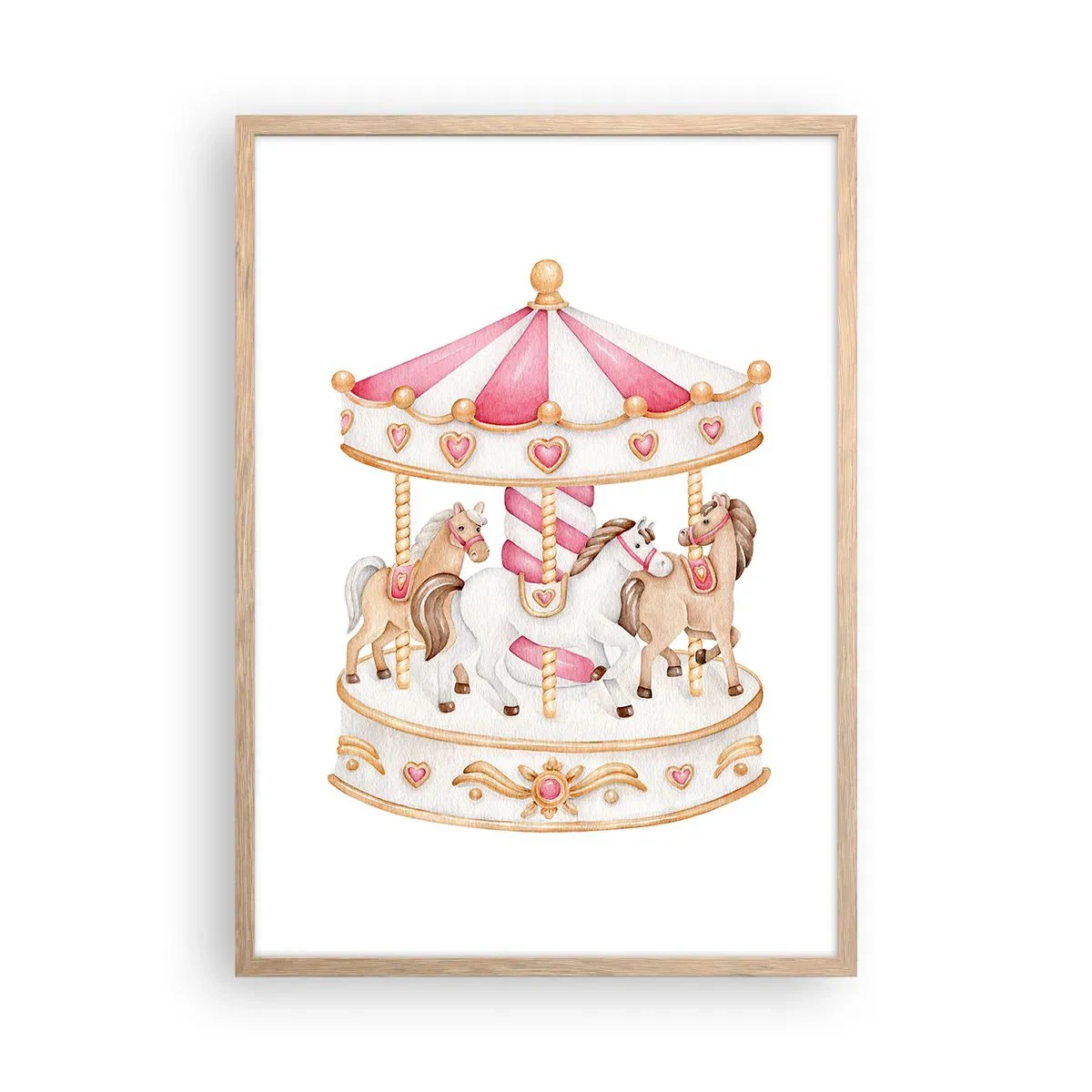 Poster in cornice rovere chiaro - Il dolce mondo dell'infanzia - 50x70 cm