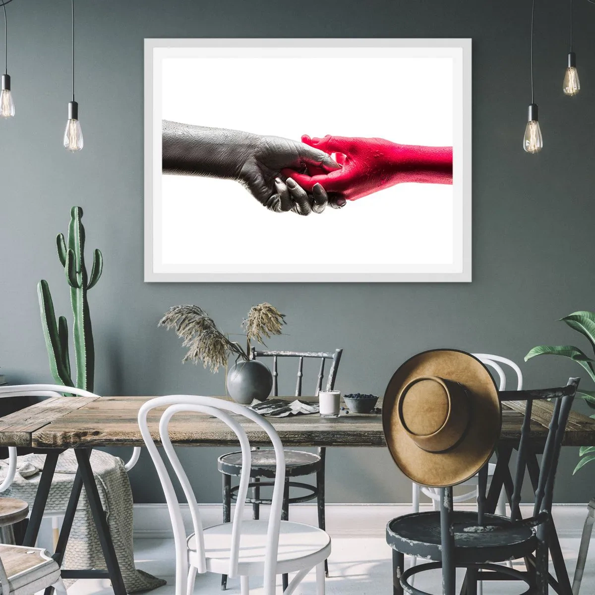 Poster in cornice bianca - Insieme, sebbene diversi - 40x30 cm