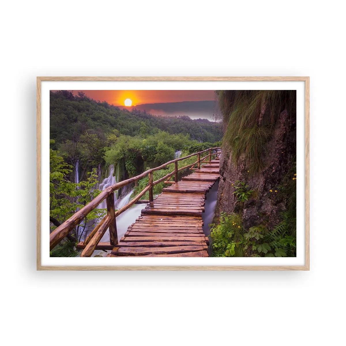 Poster in cornice rovere chiaro - Una bellezza incredibile - 100x70 cm