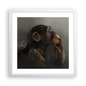 Poster in cornice bianca - Sicuramente un pensatore - 40x40 cm