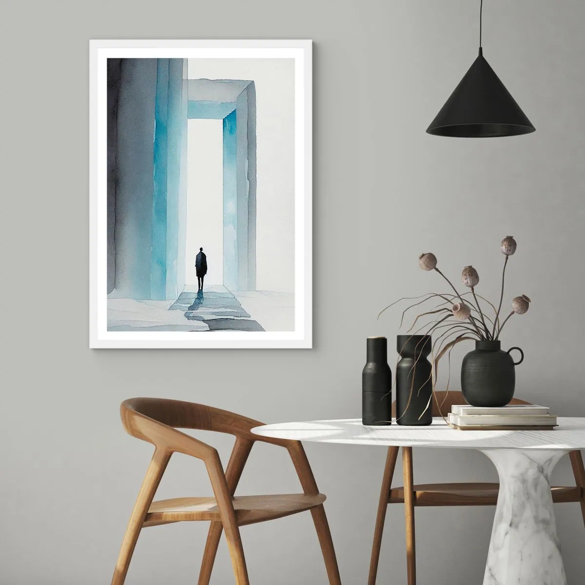Poster in cornice bianca - Vivi senza limiti - 50x70 cm