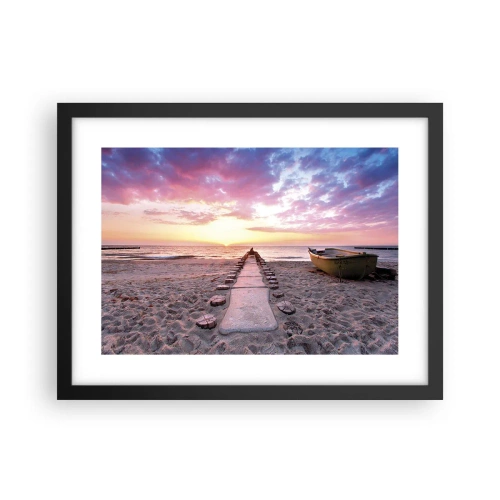 Poster in cornice nera - Un momento profondo - 40x30 cm