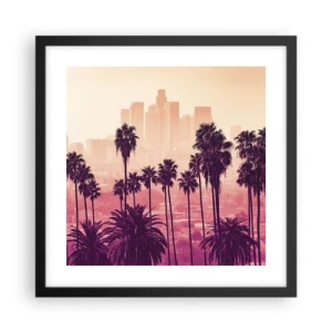 Poster in cornice nera - Paesaggio della California - 40x40 cm