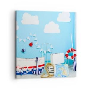 Quadro su tela - Stampe su Tela - La nostalgia delle avventure dei bambini - 70x70 cm