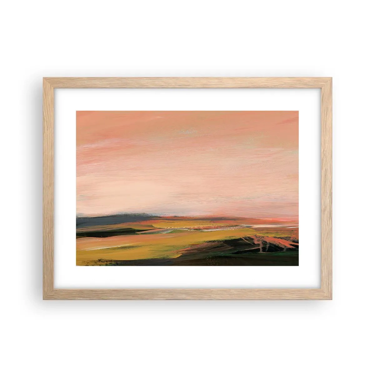 Poster in cornice rovere chiaro - In tonalità di rosa - 40x30 cm