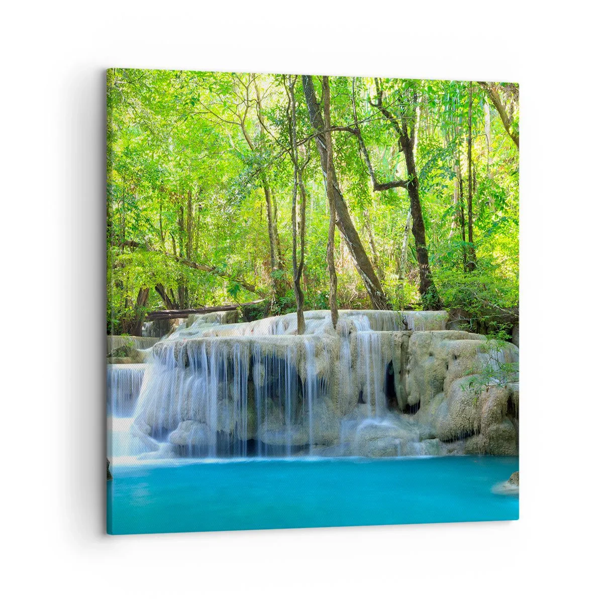 Quadro su tela - Stampe su Tela - Annegare nel turchese e nel verde - 50x50 cm