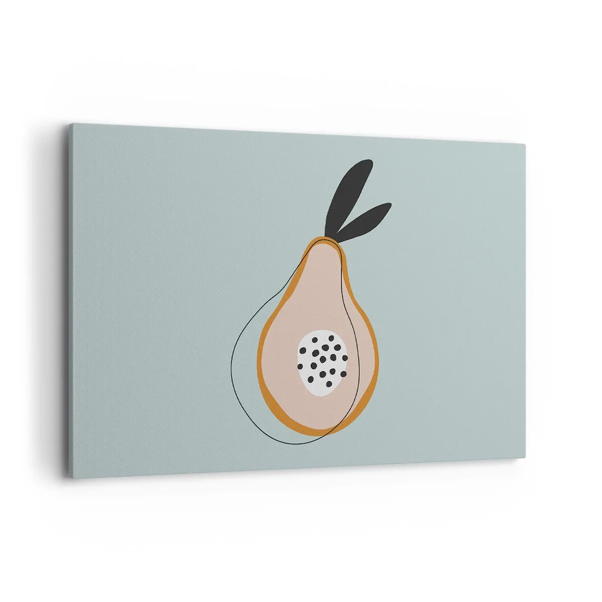 Quadro su tela - Stampe su Tela - Pera astratta su sfondo chiaro - 120x80cm - Penetrare la natura delle cose - Decorazione murale moderna per soggiorno e camera da letto ARTTOR