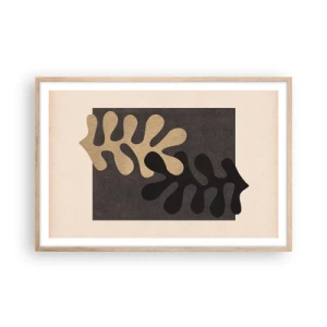 Poster in cornice rovere chiaro - Assenza e completamento - 91x61 cm