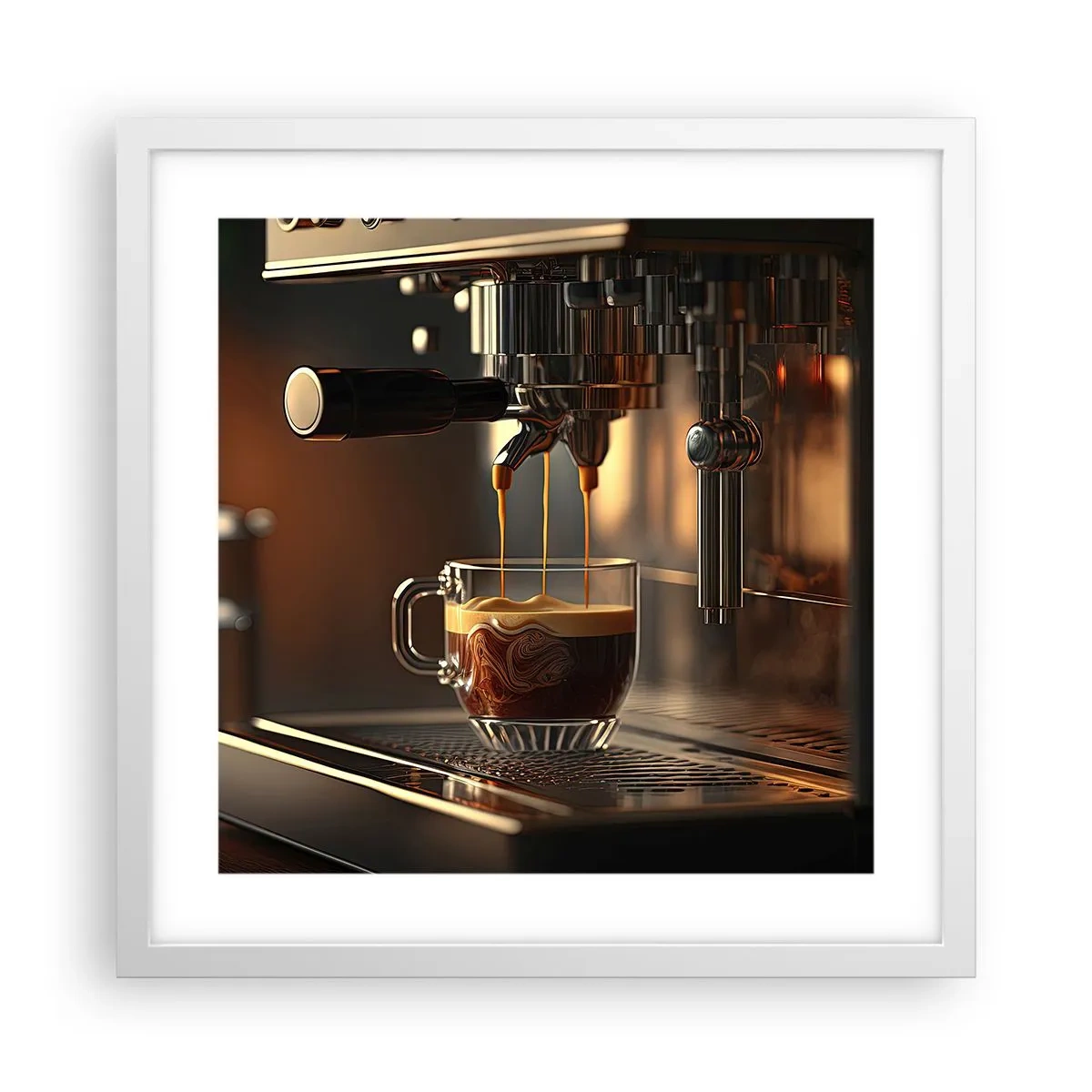 Poster in cornice bianca - Miscela sensuale - 40x40 cm