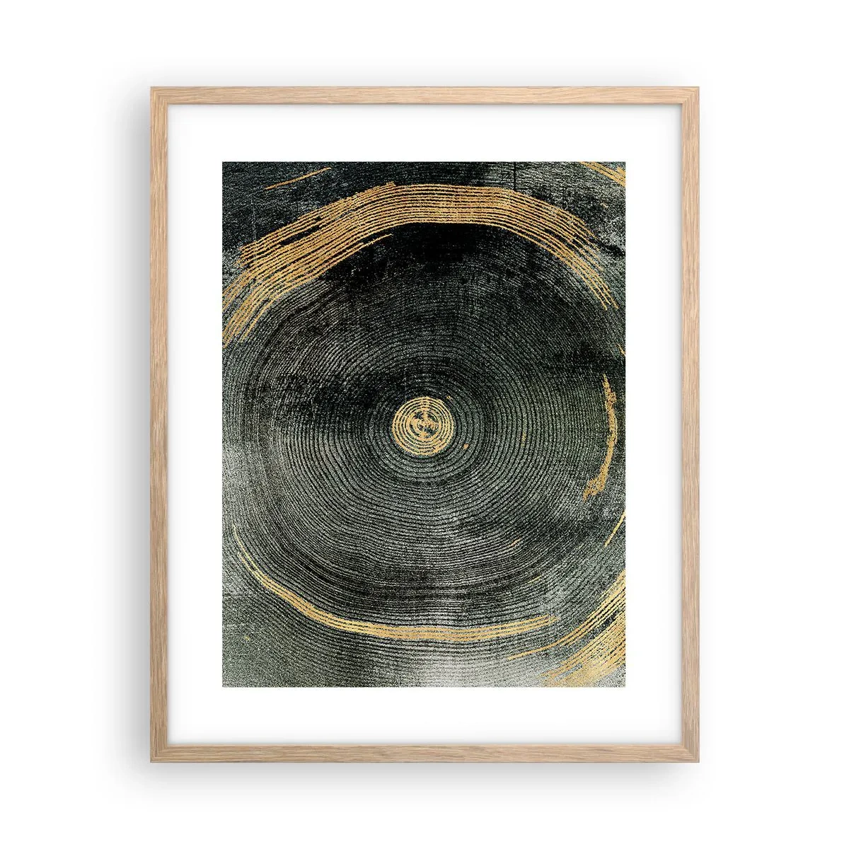 Poster in cornice rovere chiaro - Cambiamento e persistenza - 40x50 cm