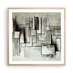Poster in cornice rovere chiaro - La forza della semplicità - 60x60 cm