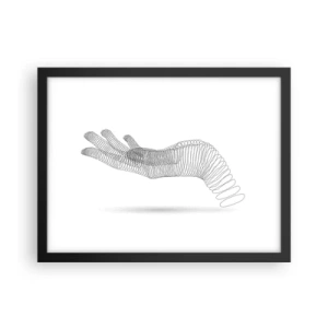 Poster in cornice nera - Mano elastica - 40x30 cm