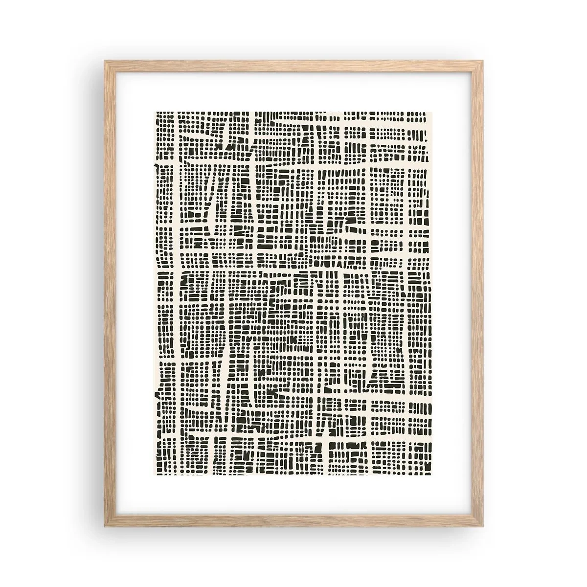 Poster in cornice rovere chiaro - Composizione tessuta - 40x50 cm