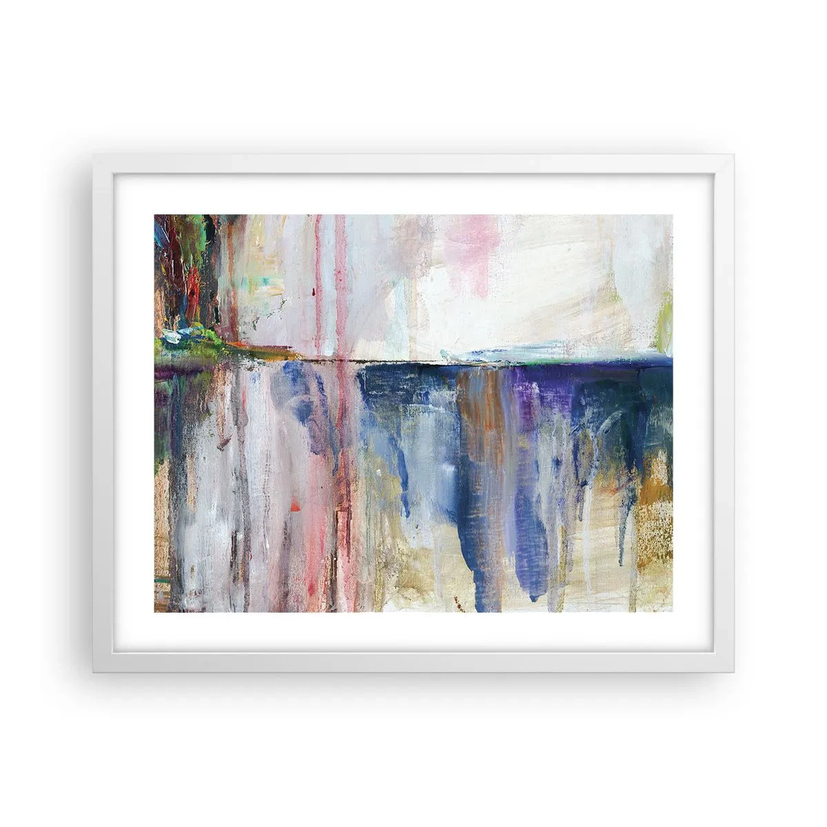 Poster in cornice bianca - Impressioni e suggestioni colorate - 50x40 cm