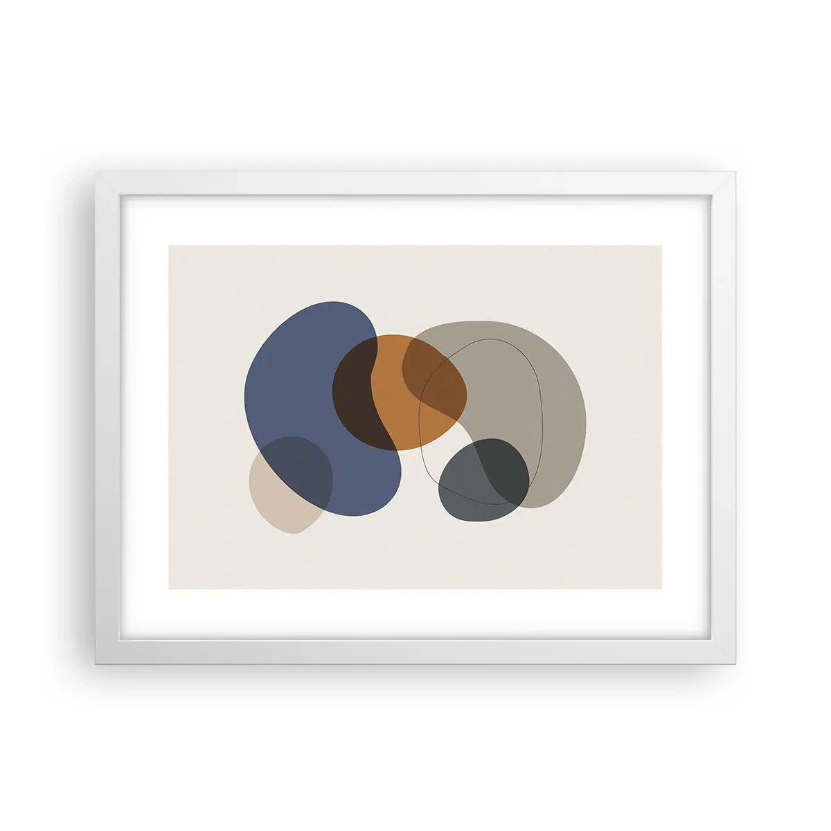 Poster in cornice bianca - Gocce di colore - 40x30 cm