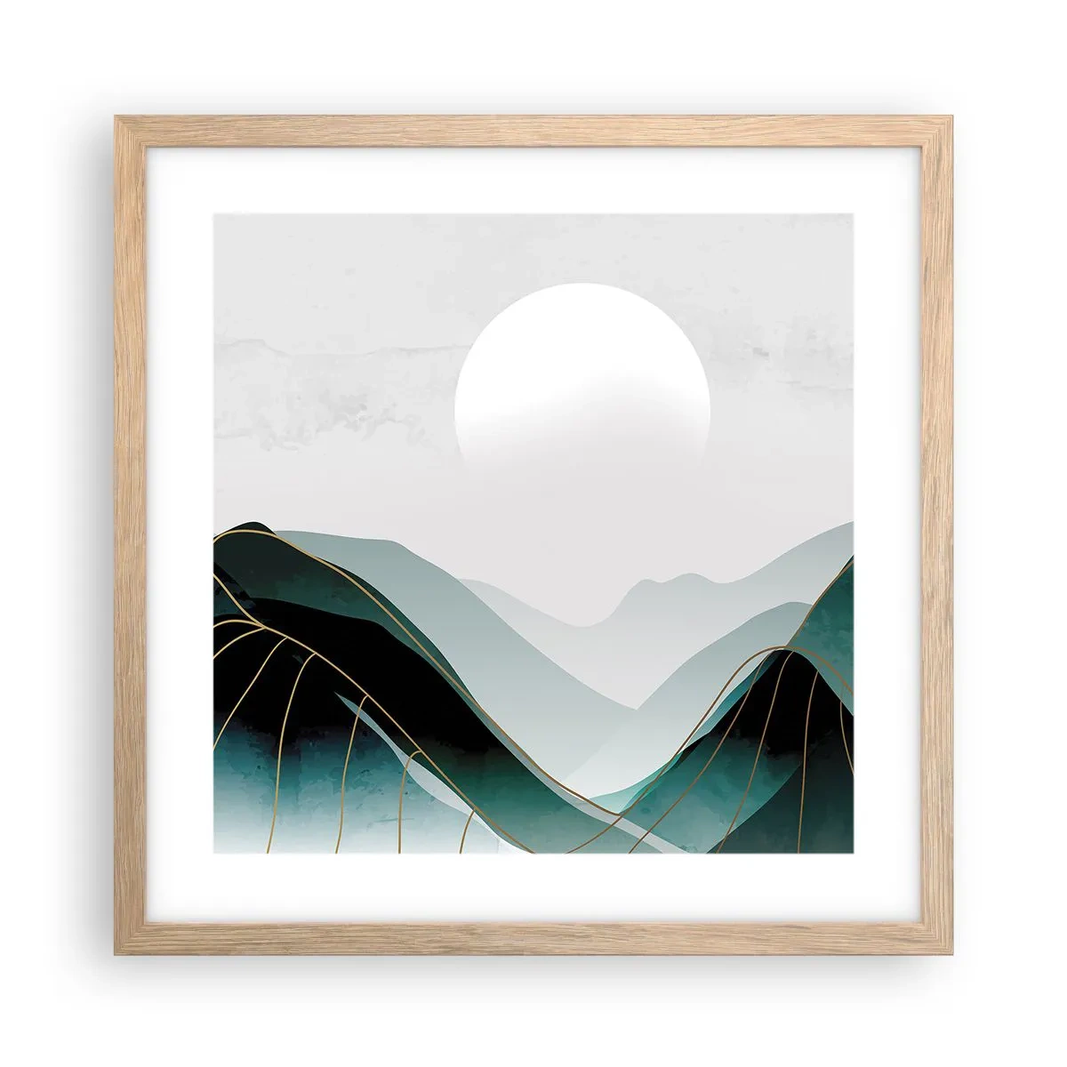 Poster in cornice rovere chiaro - In tutta la maestà - 40x40 cm