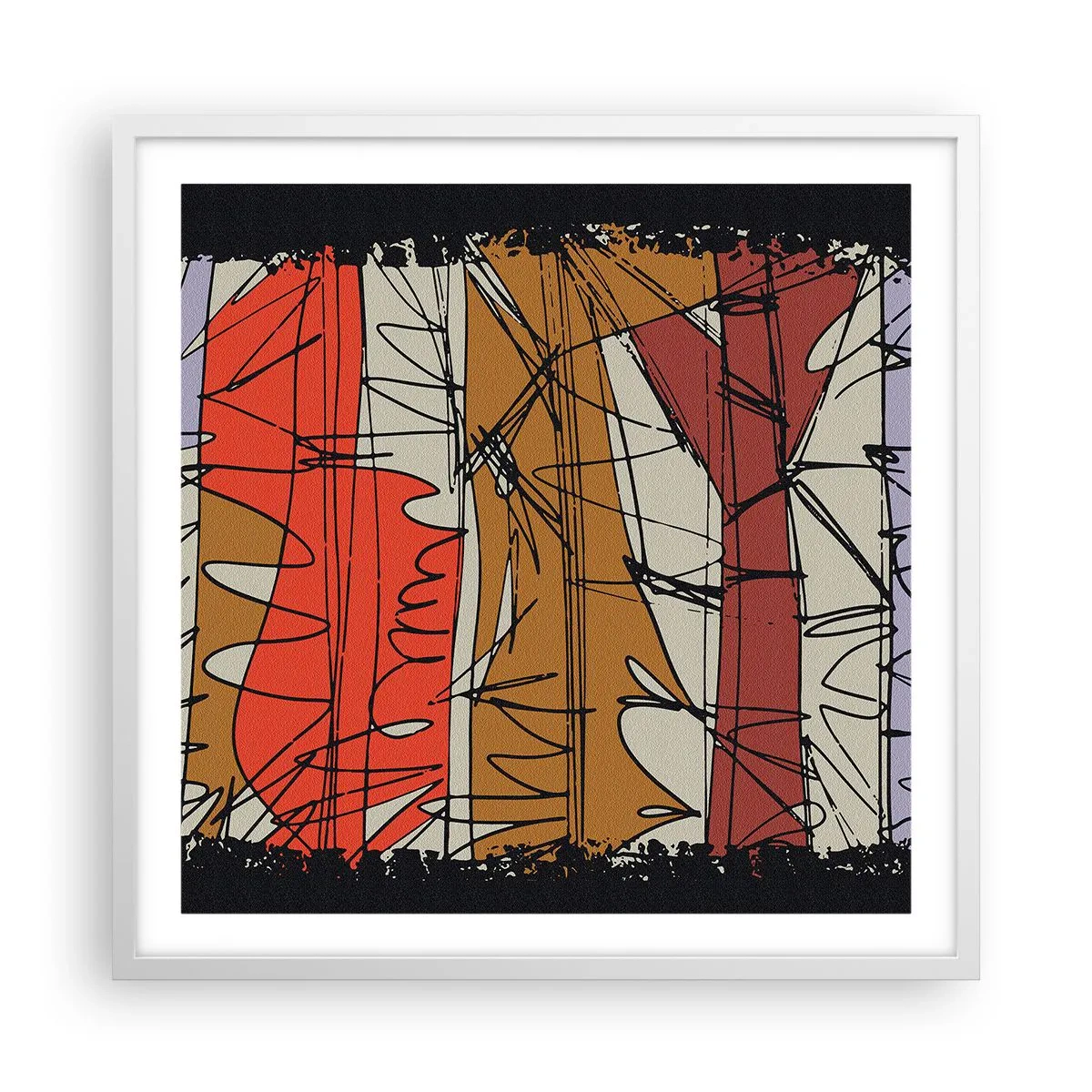 Poster in cornice bianca - Composizione spontanea - 60x60 cm