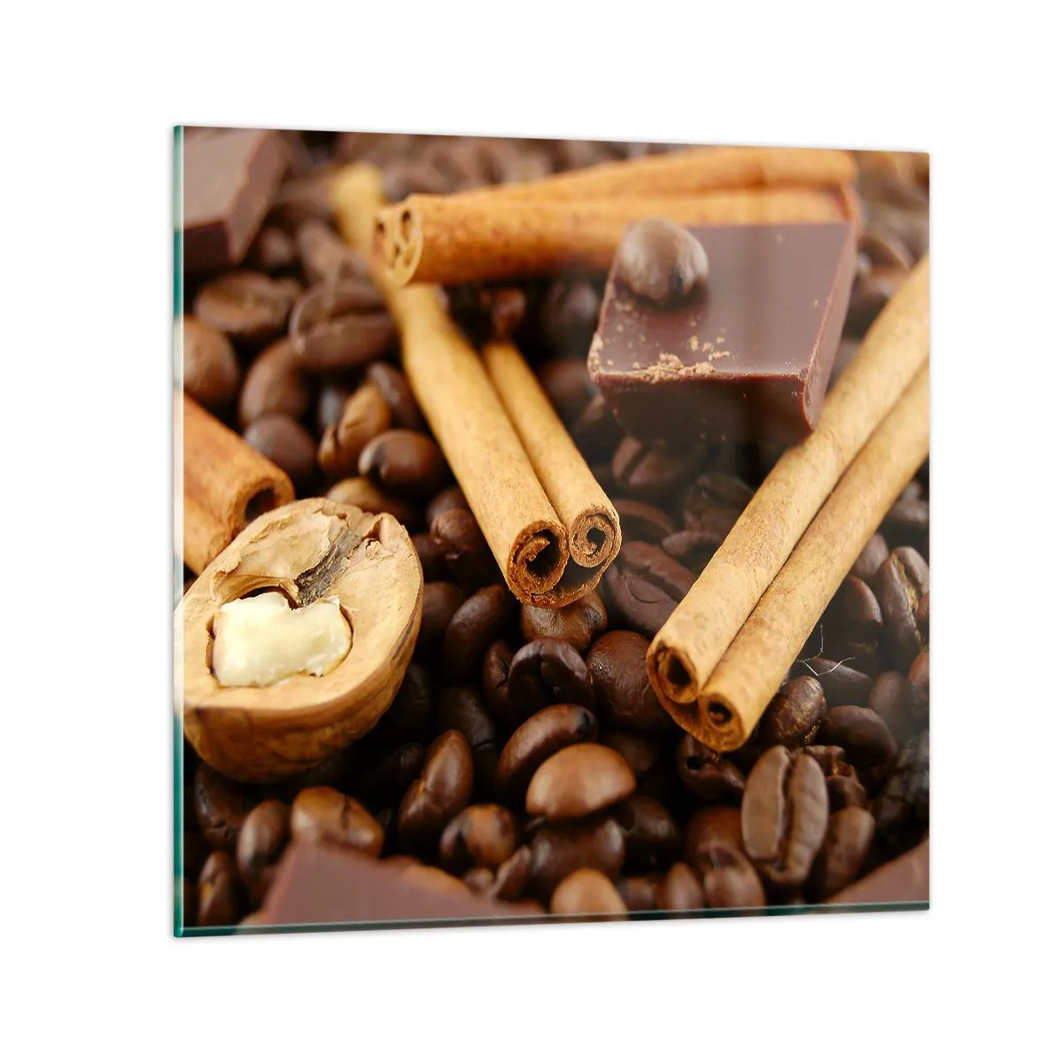 Quadro su vetro - Concerto di sapori - 70x70 cm