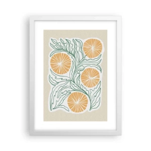 Poster in cornice bianca - Etnicamente con una nota di astrazione - 30x40 cm