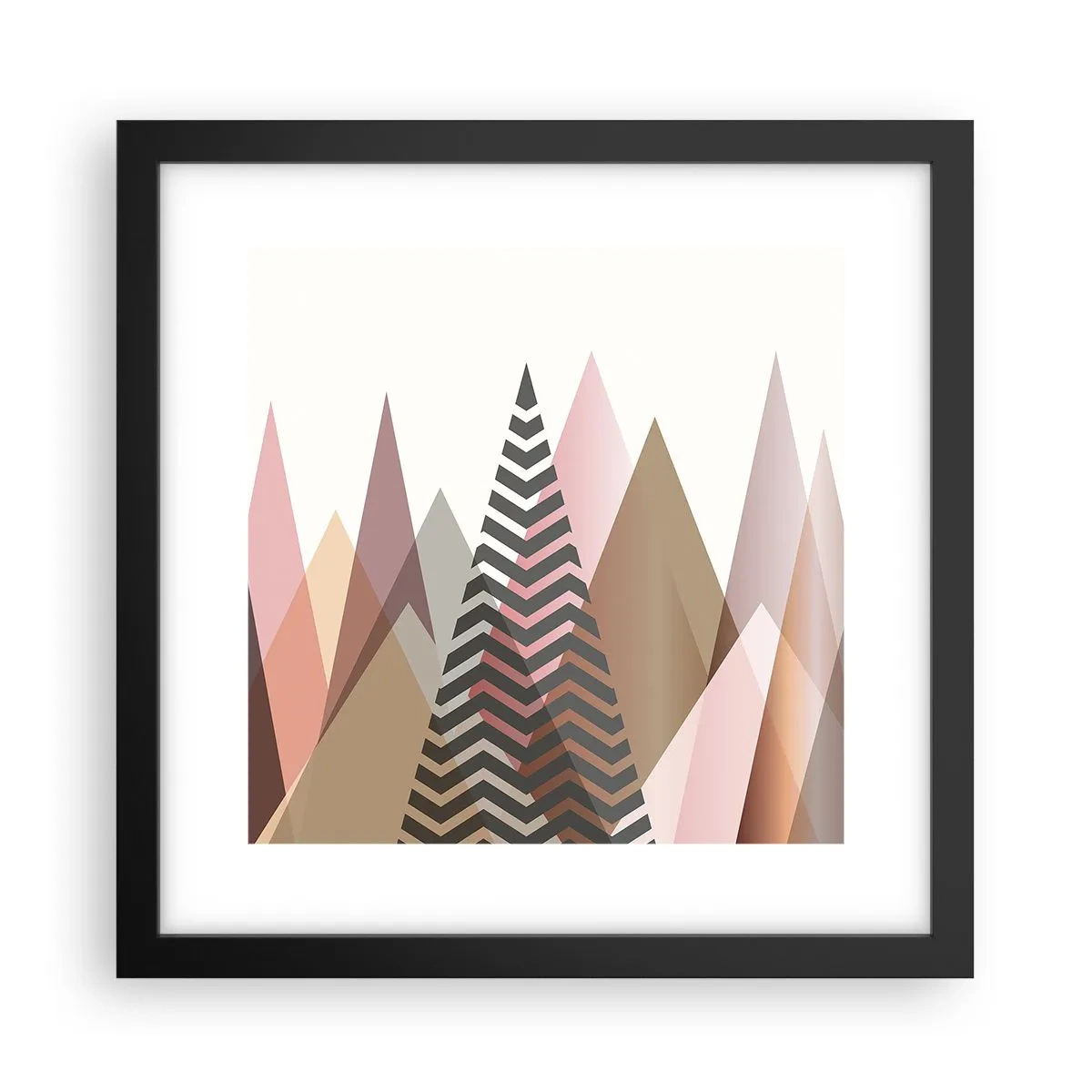 Poster in cornice nera - Vista piramidale - 30x30 cm