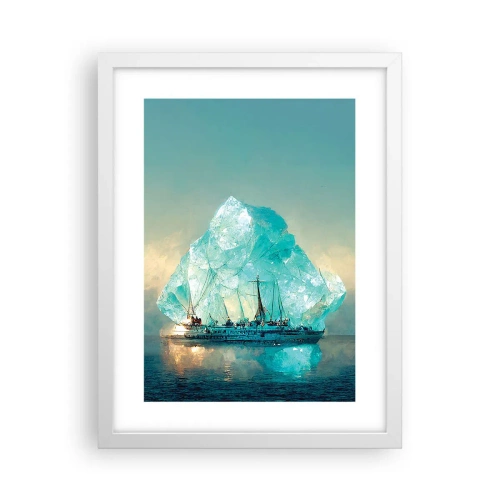 Poster in cornice bianca - Brillante artico - 30x40 cm