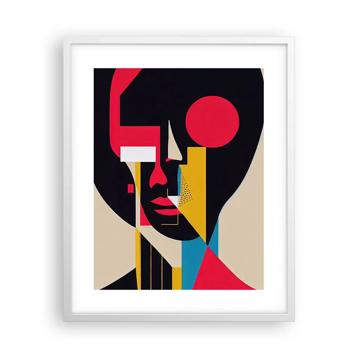 Poster in cornice bianca - Il suo mondo interiore - 40x50 cm